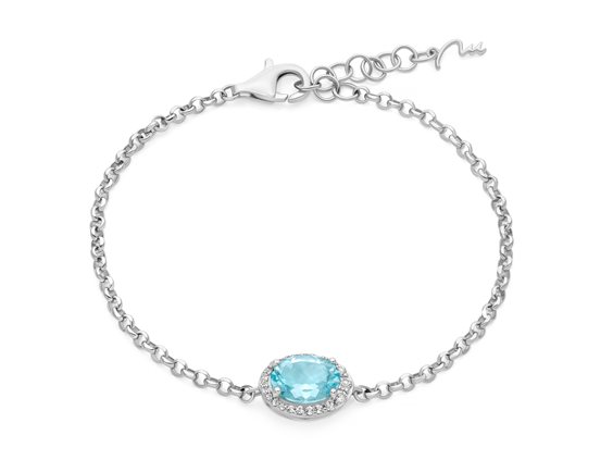 Bracciale Miluna Donna in Argento Topazio blu BRD1257 - BRD1257
